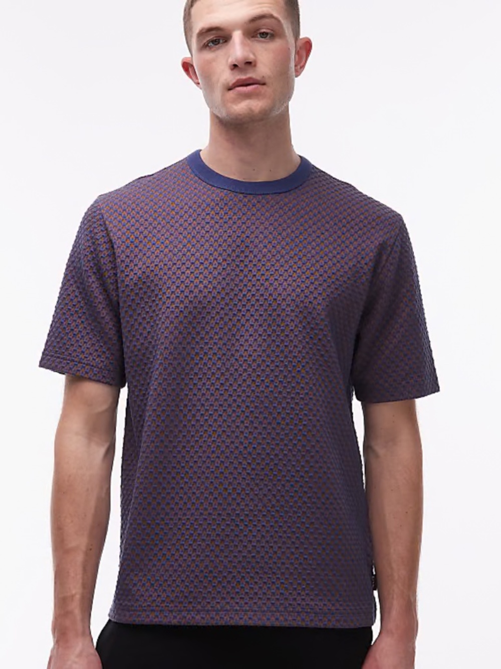 PS Paul Smith short sleeve jacquard knit T-shirt in blue